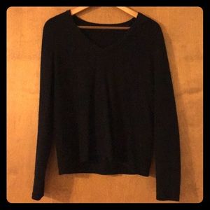Lands End Black Cashmere Sweater